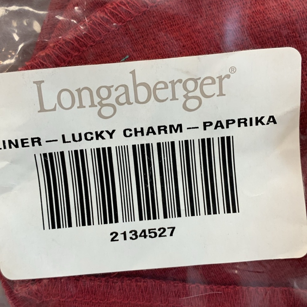 Longaberger Liner for the Lucky Charm Basket in Paprika
